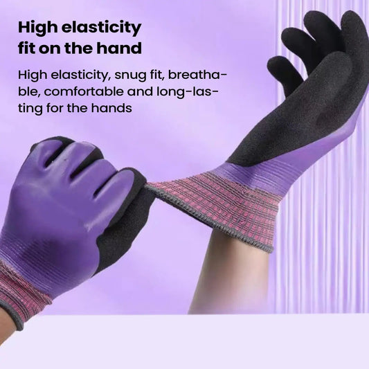 Waterproof Latex Safety Gloves, Non-Slip Elastic Work Mitts For Women Cleaning Kitchen Cooking Gardening drop shipping Peaceful Pleasures Health and Wellness