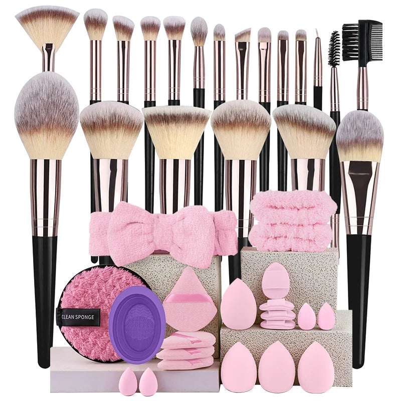 RUNTOIN 20-Piece Professional Makeup Brush Set | Soft & Fluffy