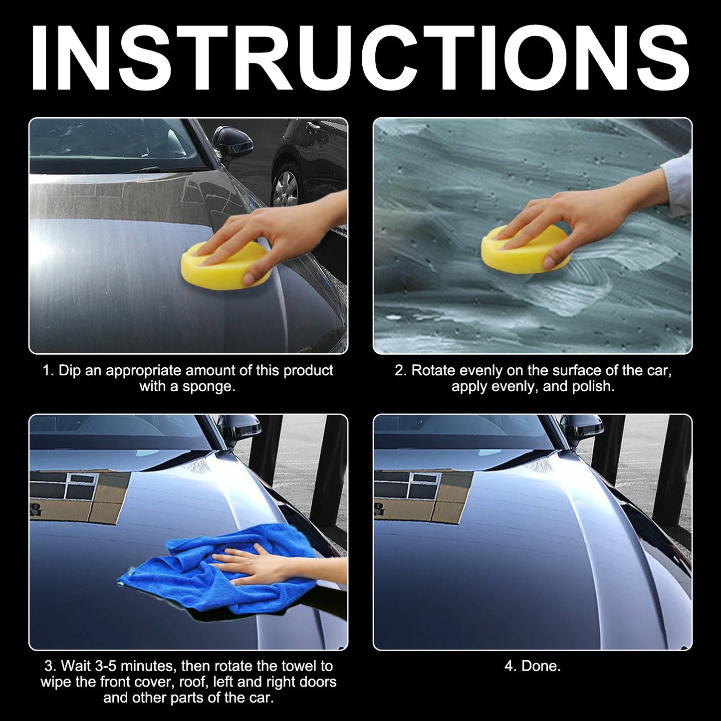 Crystal Nano Car Wax – Gloss Coating, Polish & Scratch Repair
