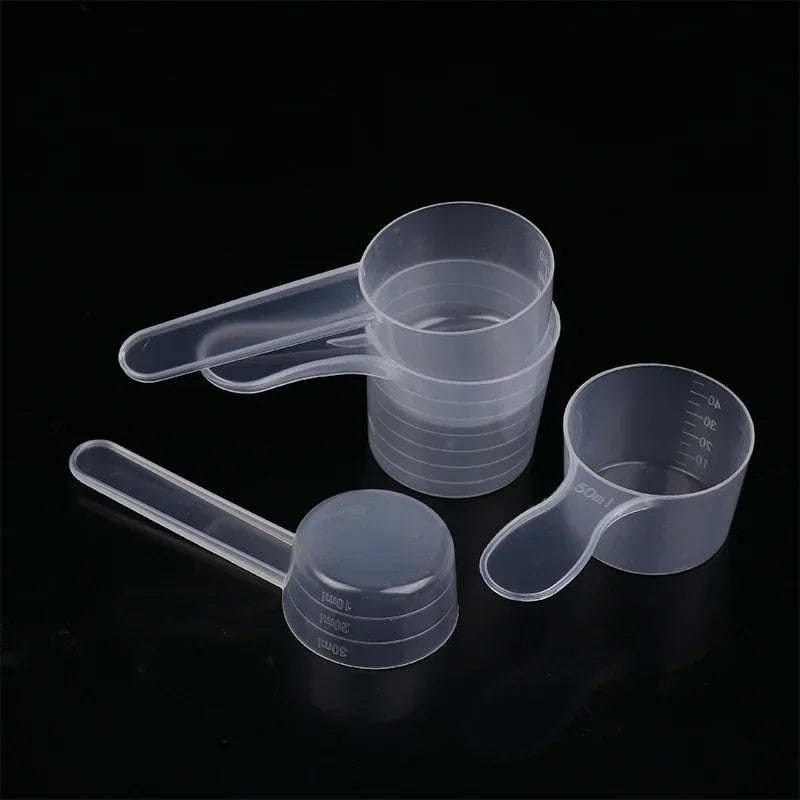 10-Pack Transparent Measuring Spoons 15/25/30/35g ML Scale