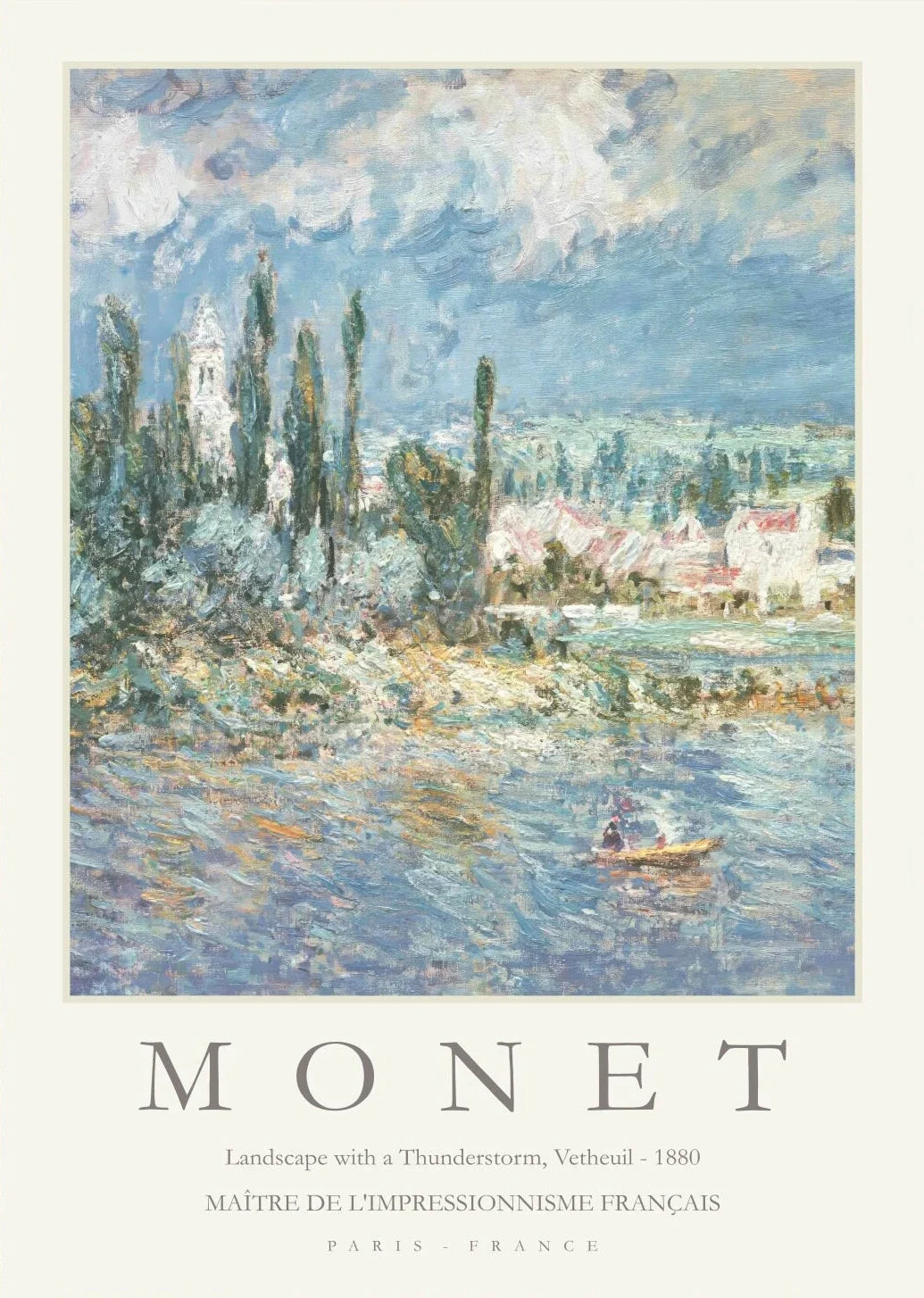 Claude Monet Abstract Landscape Canvas Wall Art | Unframed Print