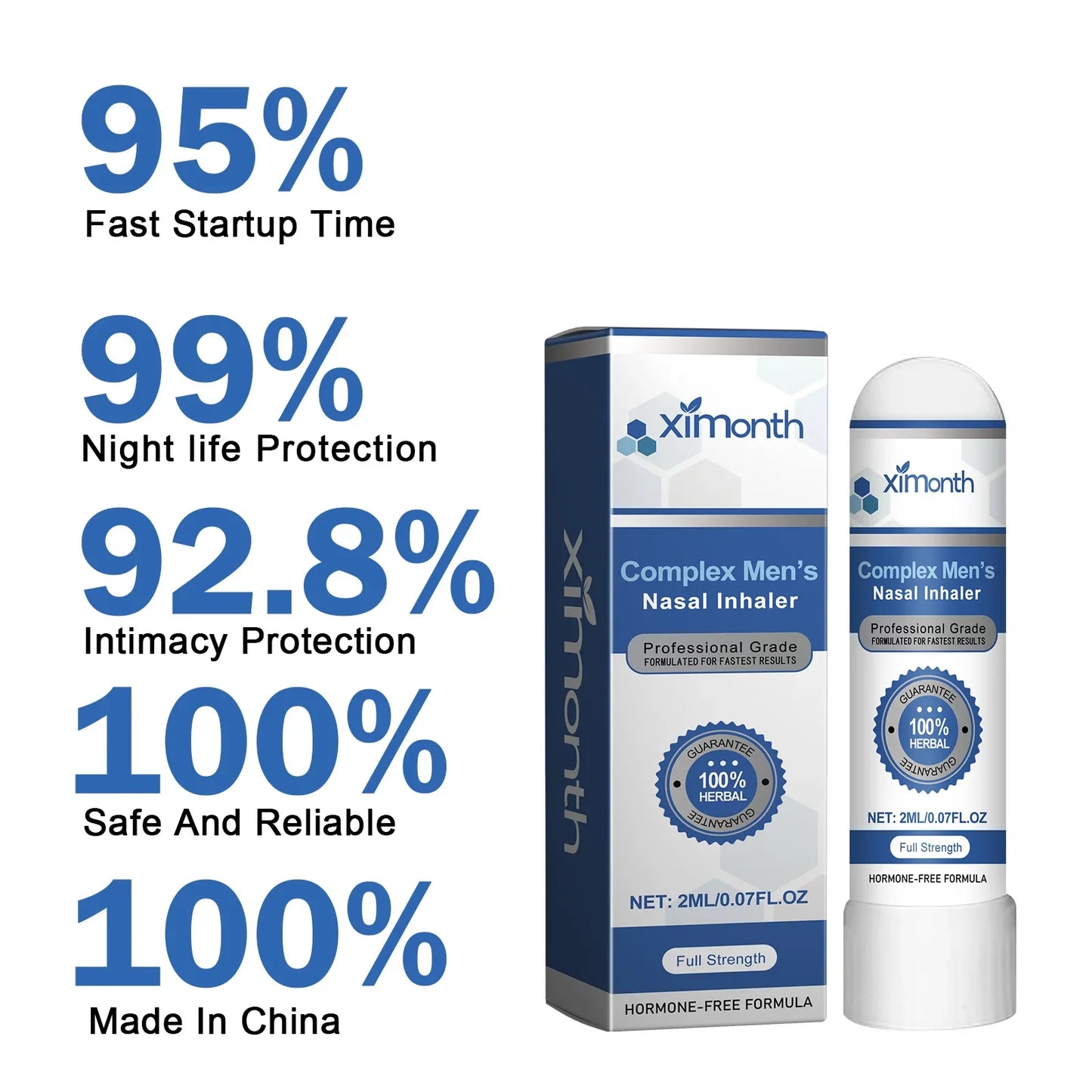 Ximonth Men's Energy Nasal Inhaler – Anti-Fatigue Vitality Boost