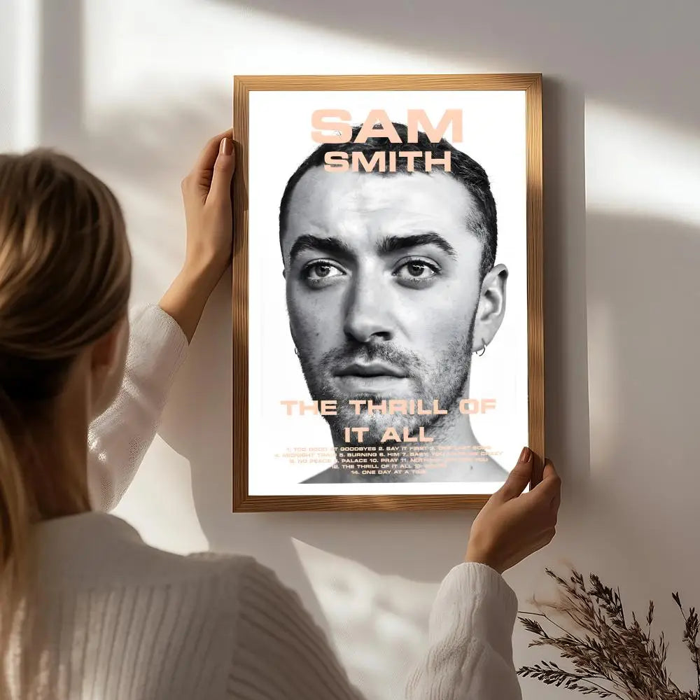 Sam Smith HD Wall Poster – Self-Adhesive Waterproof PVC Art Music Wall Poster Peaceful Pleasures Health and Wellness White7 21X30cmNoframe