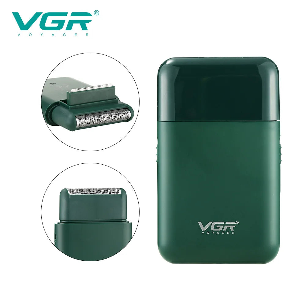VGR convenient USB charging mini men's shaver electric hair trimmer reciprocating blade deep cleaning razor hair trimmer V-390 Peaceful Pleasures Health and Wellness