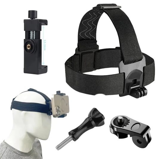 Head Strap Phone & Action Camera Mount – GoPro Compatible Camera Head Mount Oasis Select