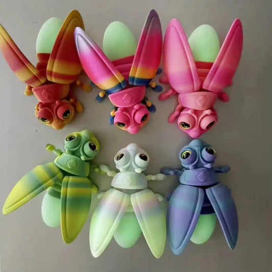 3D Printed Glow-in-the-Dark Firefly Figurine | Desk Decor Decorative Figurine Oasis Select