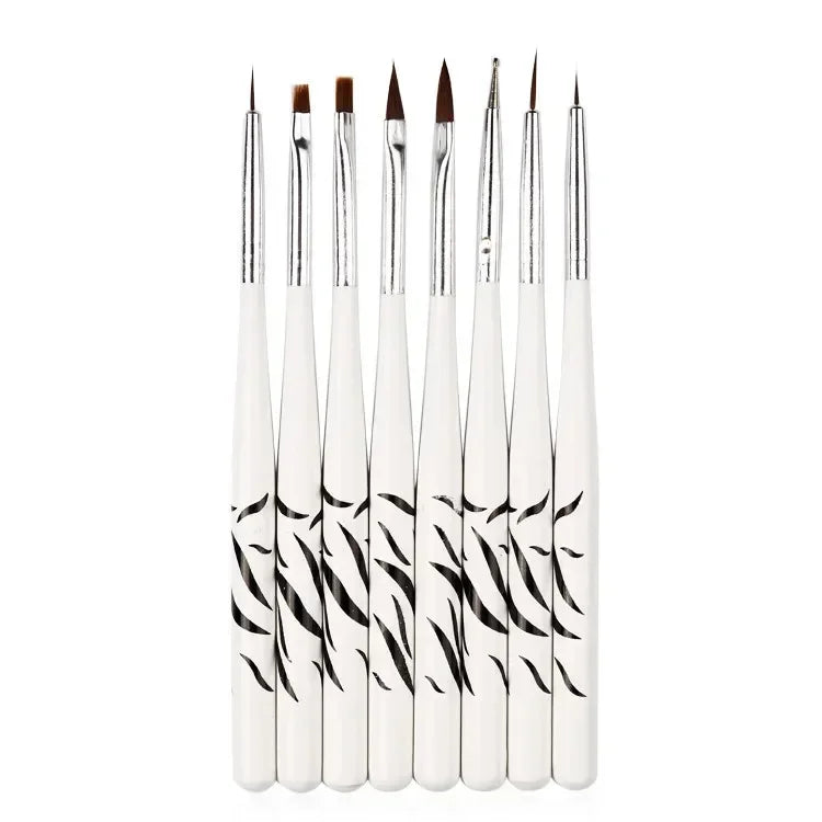 Nail Art Painting Dotting Design Manicure Accessories, 7PCS Nail Brush Kit Pen Tool with Storage Box Stand Peaceful Pleasures Health and Wellness