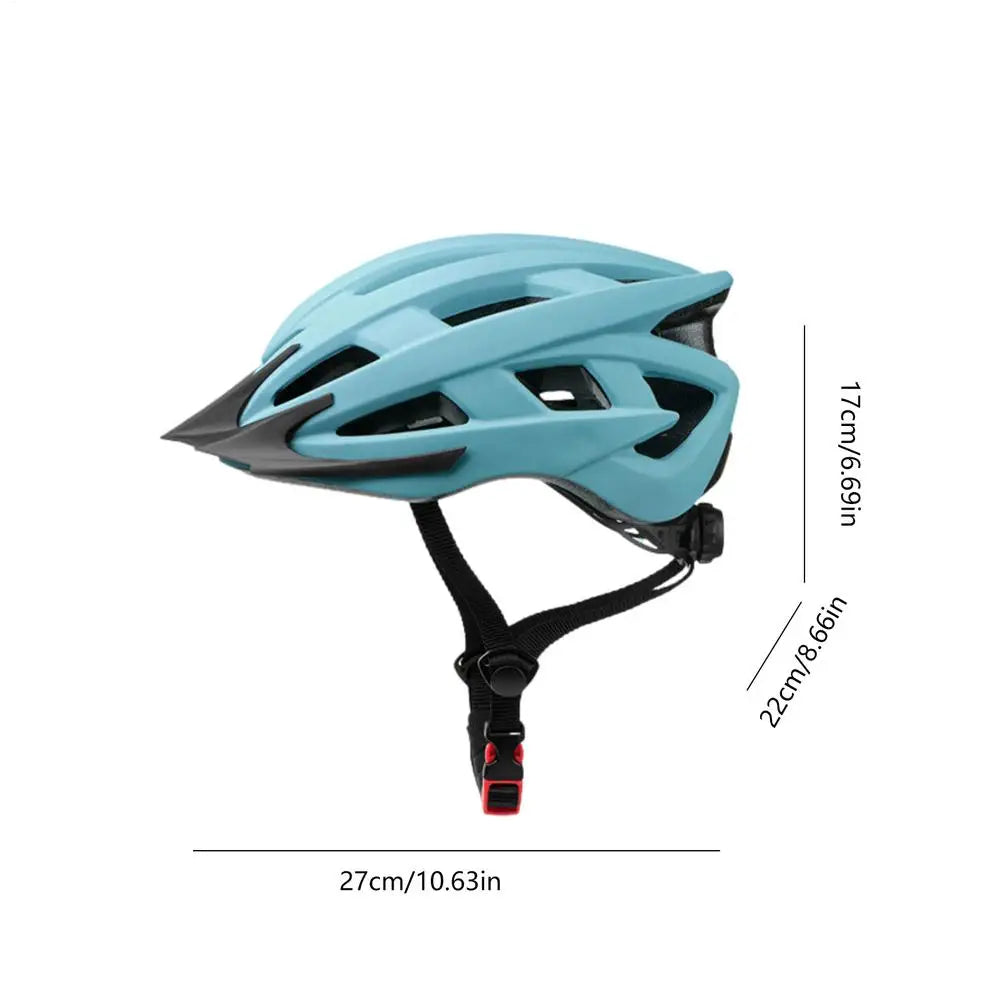 Unisex Breathable Bicycle Helmet Safety Hard Hat For Mountain E-Bike Scooter Recreational Cycling Head Protection Bike Accessory Peaceful Pleasures Health and Wellness Sky Blue