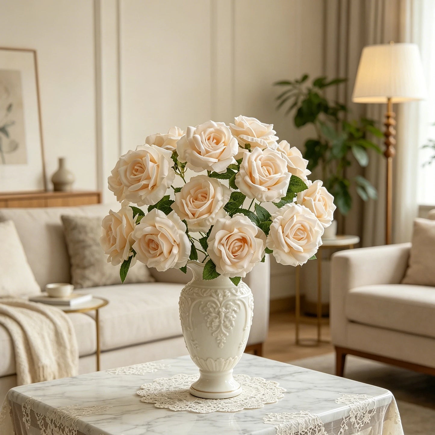 Silk Rose Artificial Bouquet – Wedding, Home & Garden Decor