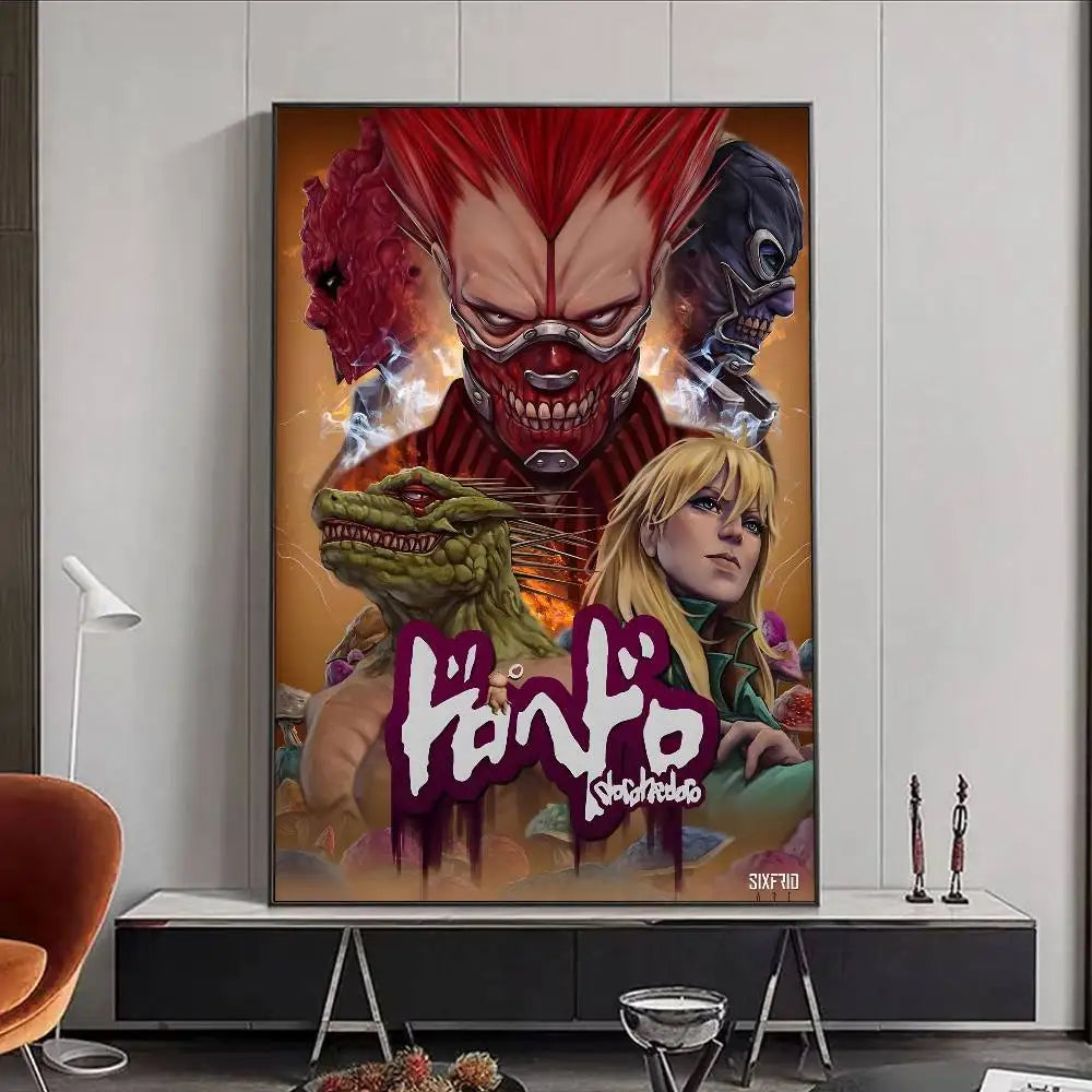 Dorohedoro Anime Figure Horror Monster Poster HD art poster for home living room bar office decoration sticky, waterproof Peaceful Pleasures Health and Wellness