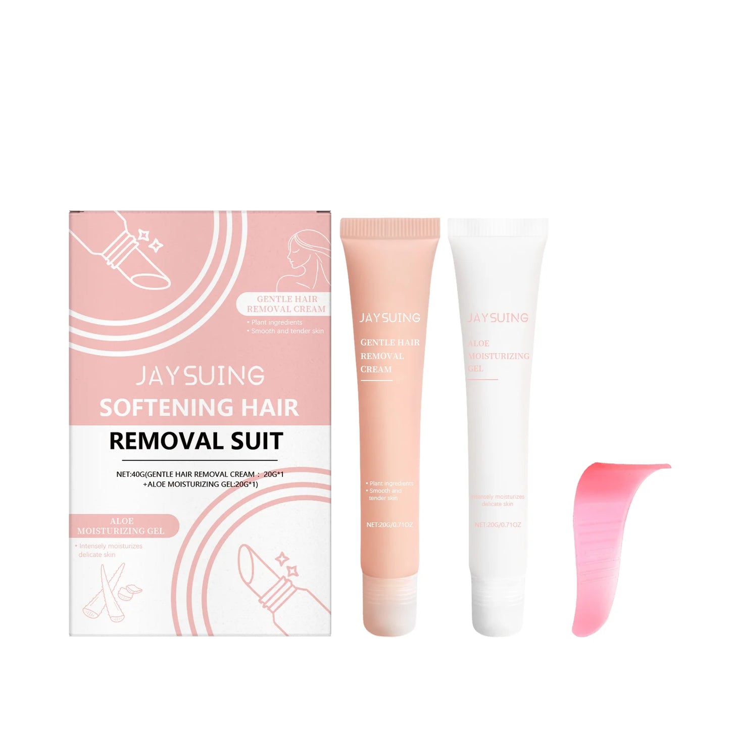 2-in-1 Facial Hair Removal Kit with Aloe Vera Soothing Gel