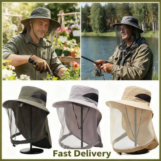 Mosquito Net Sun Hat – Full Mesh Bug & UV Protection Cap Mosquito Net Hat Peaceful Pleasures Health and Wellness