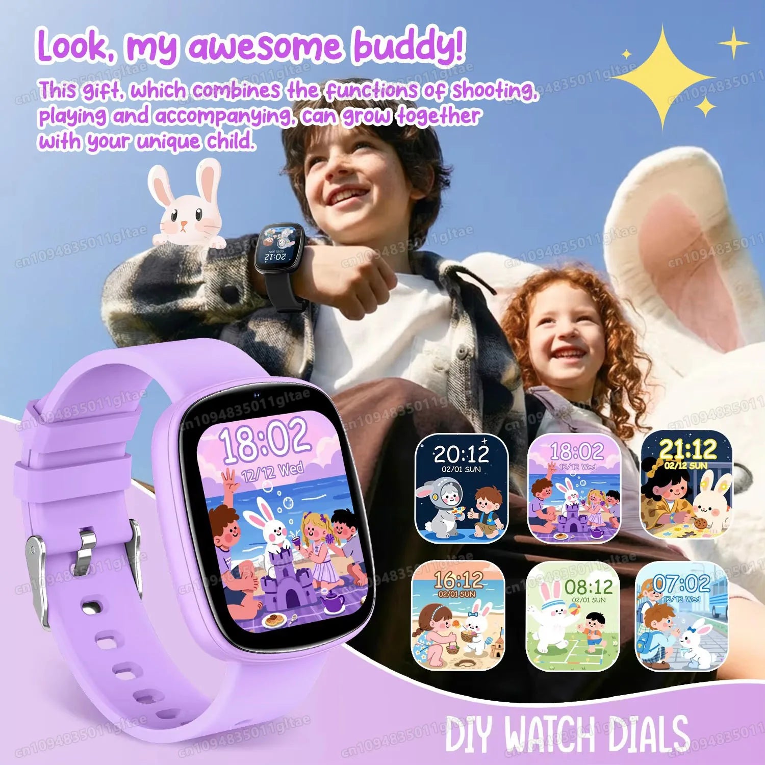 2026 Kids Games Smartwatch 1.83''HD Screen Camera 22 Interesting Games Sleep Monitor Alarm Clock Calculator Children Watch Gifts Peaceful Pleasures Health and Wellness