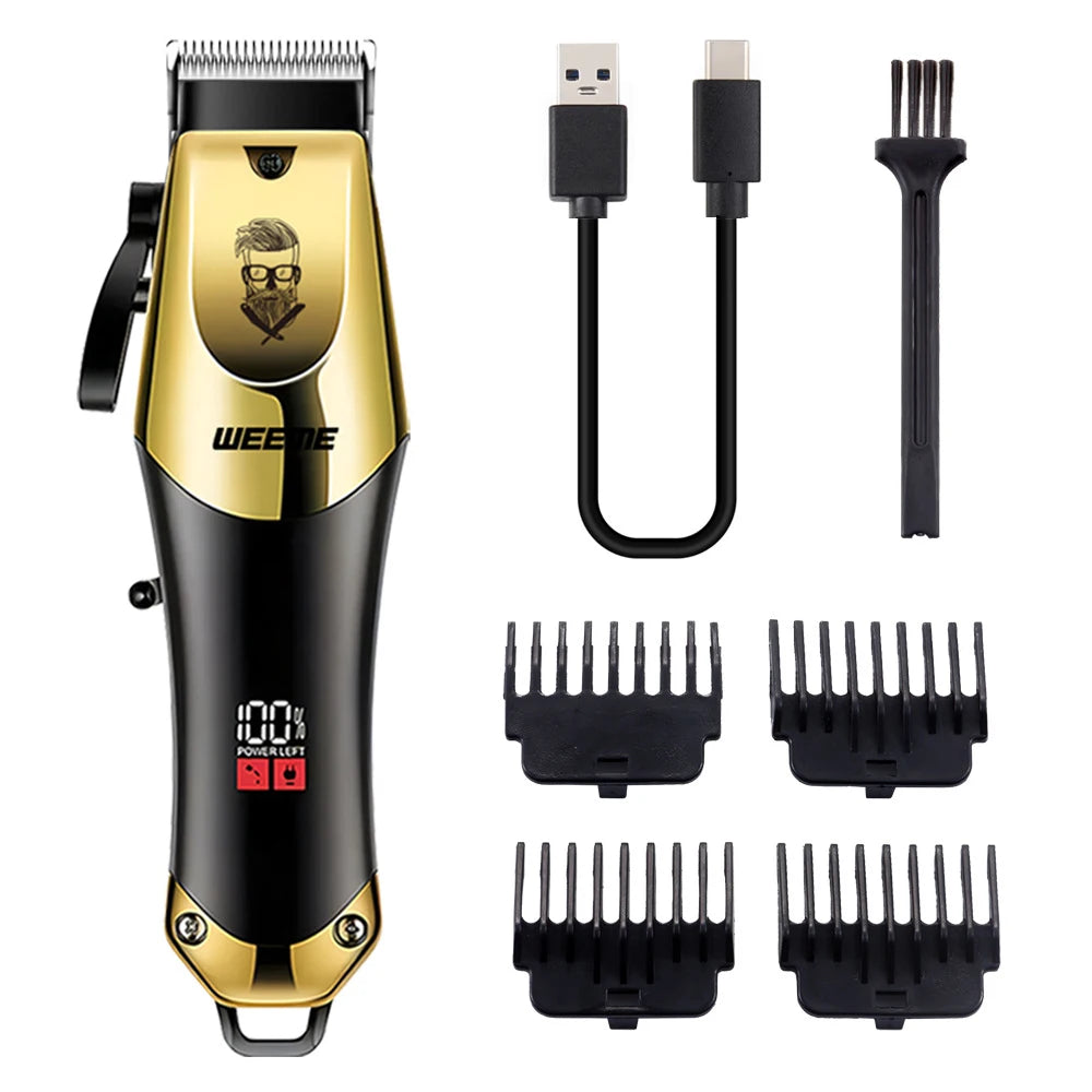 Men's Electric Vintage T9 Hair Clipper Beard Trimmer/Wireless Hair Clipper/Beard Trimmer Rechargeable Hair Cutting Machine Kit Peaceful Pleasures Health and Wellness