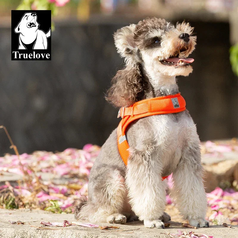 Truelove Easy to Take-on Dog Harness Soft Material Fashion Design Adjustable Reflective Pet Har TLH3013 TLH30131 Peaceful Pleasures Health and Wellness Orange S China Mainland