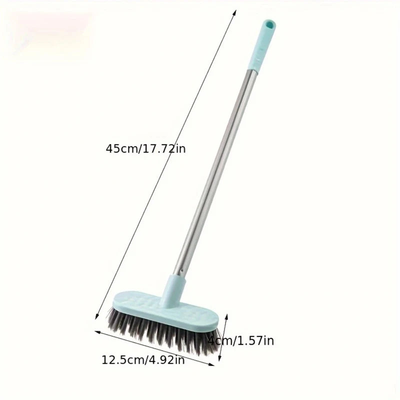 Heavy Duty Floor Scrub Brush | Long Handle & Stiff Bristles