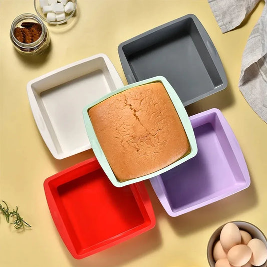 Silicone Square Cake Pan | Non-Stick Brownie Mold, Oven Safe Silicone Baking Mold Oasis Select