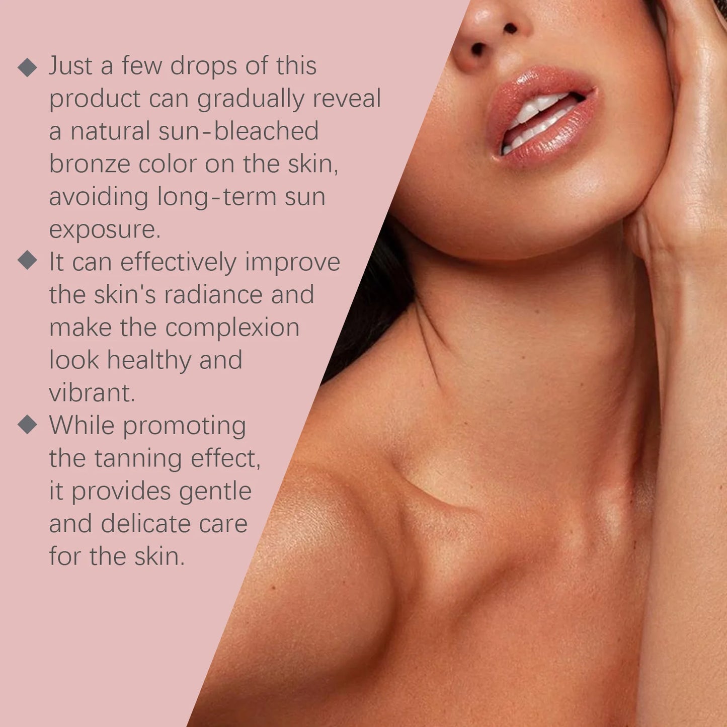 Tanning Dark Drops Watermelon Sunless Long-Lasting Bronzer Natural Wheat-Colored Skin Nourishing Vitamin E Face Body Self Tanner Peaceful Pleasures Health and Wellness