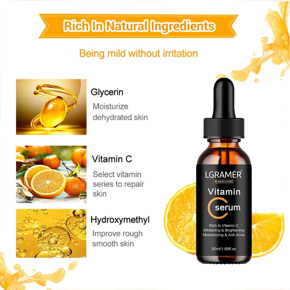 REAROYA Vitamin C Face Serum – Brighten, Firm & Minimize Pores
