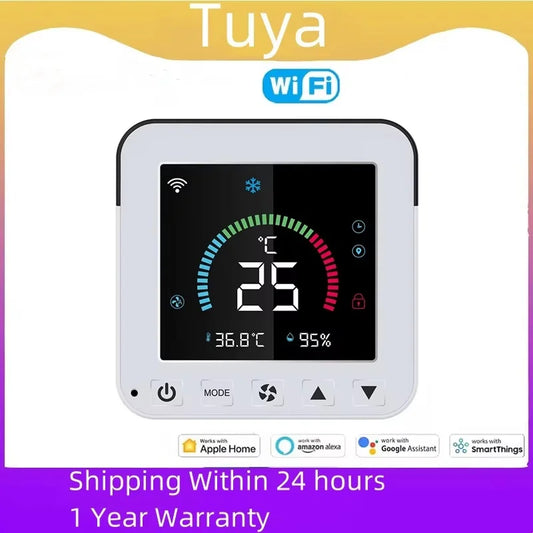 Tuya WiFi Smart Air Conditioner Controller Temperature Humidity Infrared USB Controller LCD Touch Screen for Google Home Alexa Peaceful Pleasures Health and Wellness