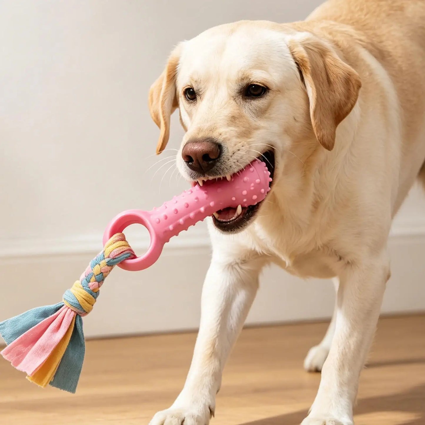 Dog Chew Toy – Rubber Teeth Cleaning Toy for Small Dogs