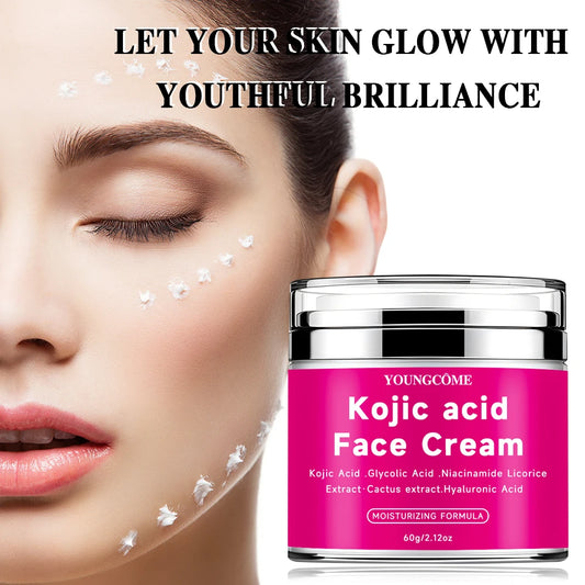 YOUNGCOM 30G/60G Kojic Acid Cream With Niacinamide Hyaluronic Acid , Non-Greasy and LightweightSuitable for All Skin Types Peaceful Pleasures Health and Wellness
