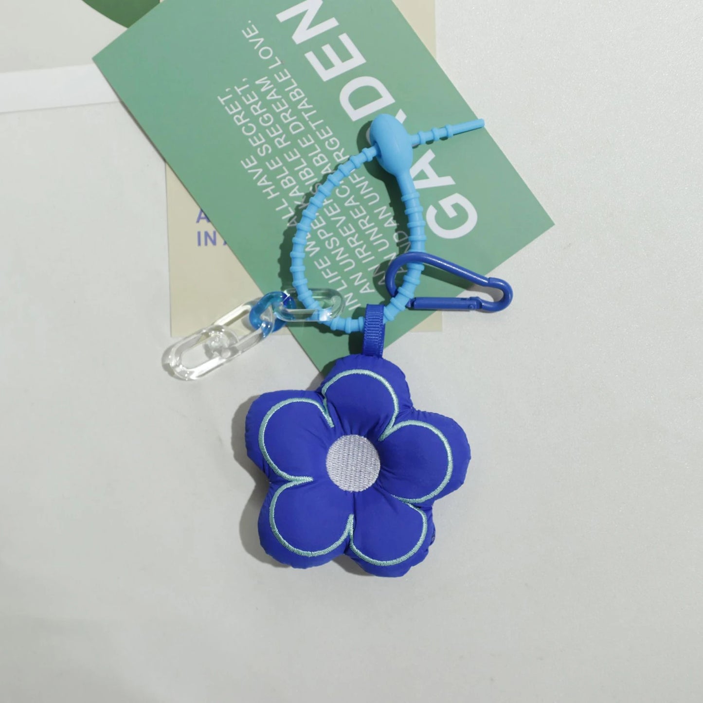 Flower-shaped Keychain Pendant Cartoon Model Pendant for Holidays Birthdays Present Peaceful Pleasures Health and Wellness dark blue