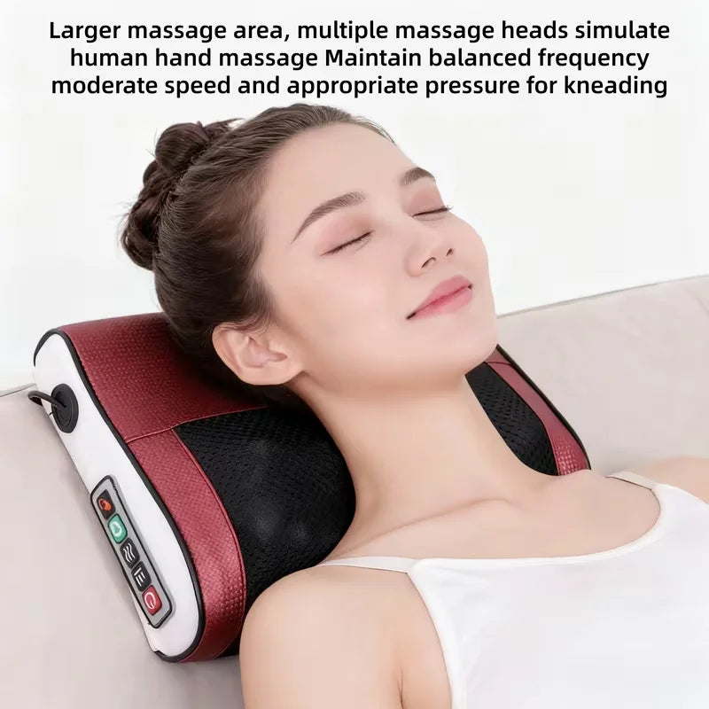 Luxury Gift Box Neck Massage Pillow with Heat, 3D Deep Tissue Kneading Massage Pillow for Neck And Shoulder, Gift for Mom, Dad, Peaceful Pleasures Health and Wellness