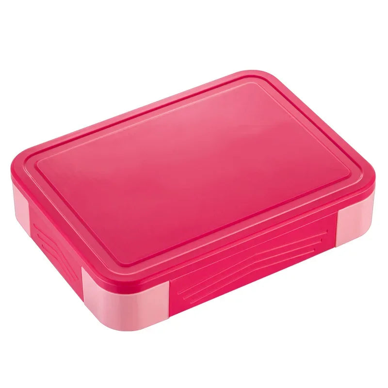 1330ML Bento Box Adult Lunch Containers with 6 Compartment for Adults/Kids/Toddler With Tableware Sauce Lunch Box Peaceful Pleasures Health and Wellness red 5 1|1330ml