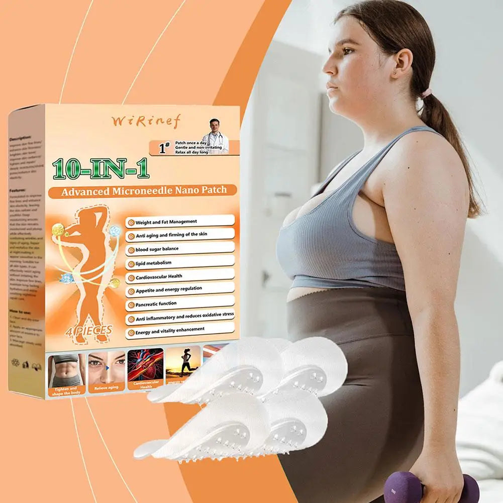 10 IN 1 Advanced Nano Microneedle Patch For Body Skin Daily Use External Application Care Sticker Breathable Adhesion ≤0.25mm Peaceful Pleasures Health and Wellness