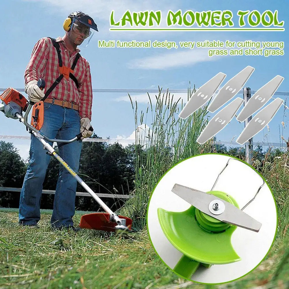 5-Pack Metal String Trimmer Heads – Alloy Steel Grass Cutter