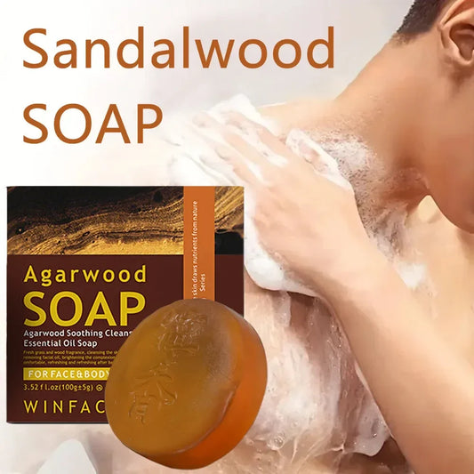 SADOER Sandalwood Brightening Handmade Soap | Deep Cleanse Brightening Bar Soap Oasis Select