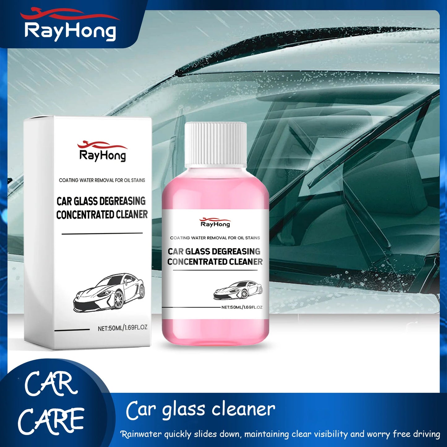 Rayhong 50ml Car Windshield Oil Film Remover & Glass Cleaner