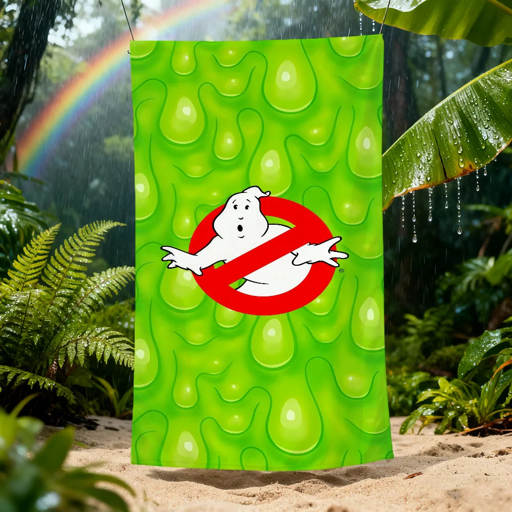 Ghostbusters Anime Quick-Dry Beach Towel | Soft Pool & Travel Quick-Dry Beach Towel Peaceful Pleasures Health and Wellness