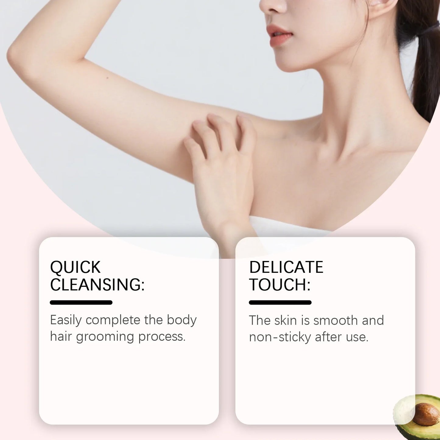 No Shave Gentle Hair Removal Cream Growth Inhibitor Depilatory Intimate Areas Painless Traceless Nourishing Moisturizing Care Peaceful Pleasures Health and Wellness