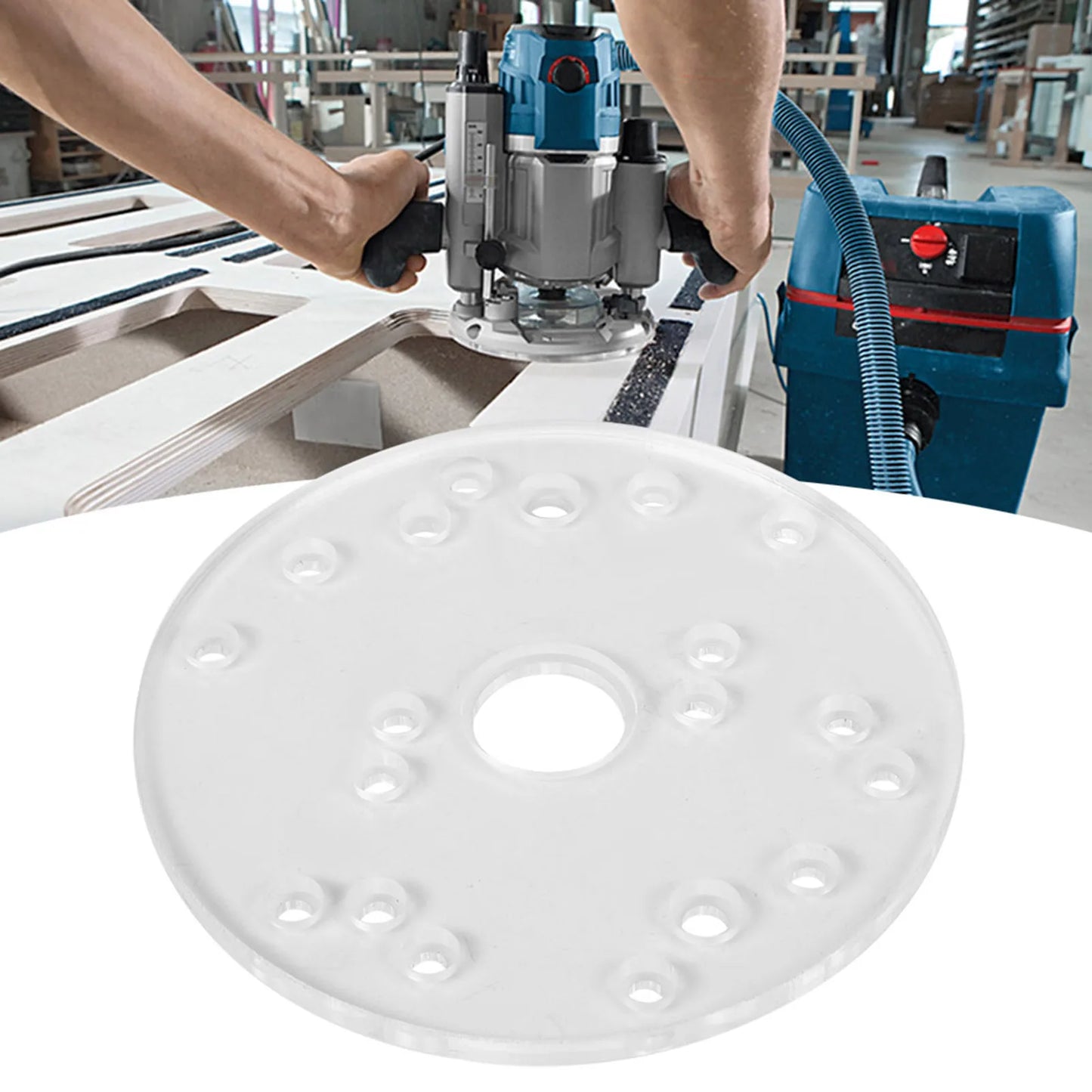 Router Base Router Base Plate Acrylic with Centering Pin Screws for Trim Routers Woodworking Auxiliary Tool Peaceful Pleasures Health and Wellness
