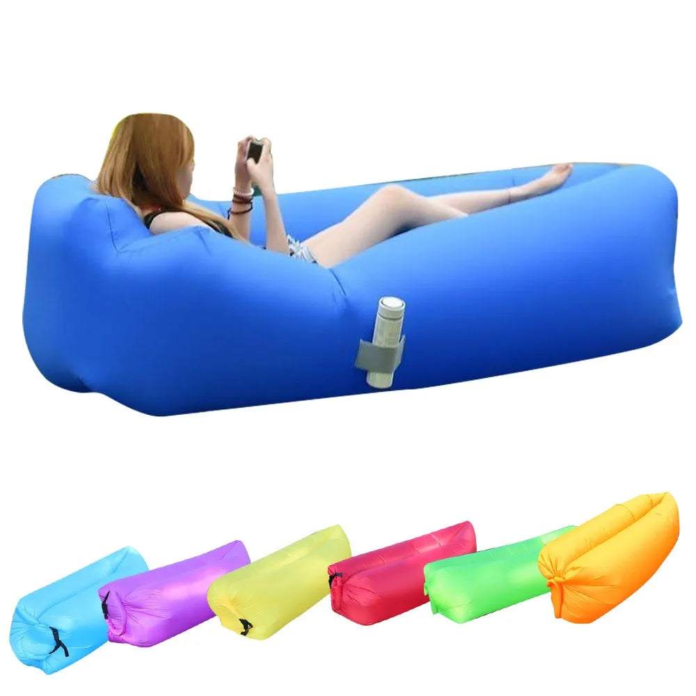 Outdoor Air Lazy Inflatable Sofa Bag Portable Camping Sofa Air Sleeping Bag Lunch Break Mattress Music Festival Concert Recliner Peaceful Pleasures Health and Wellness