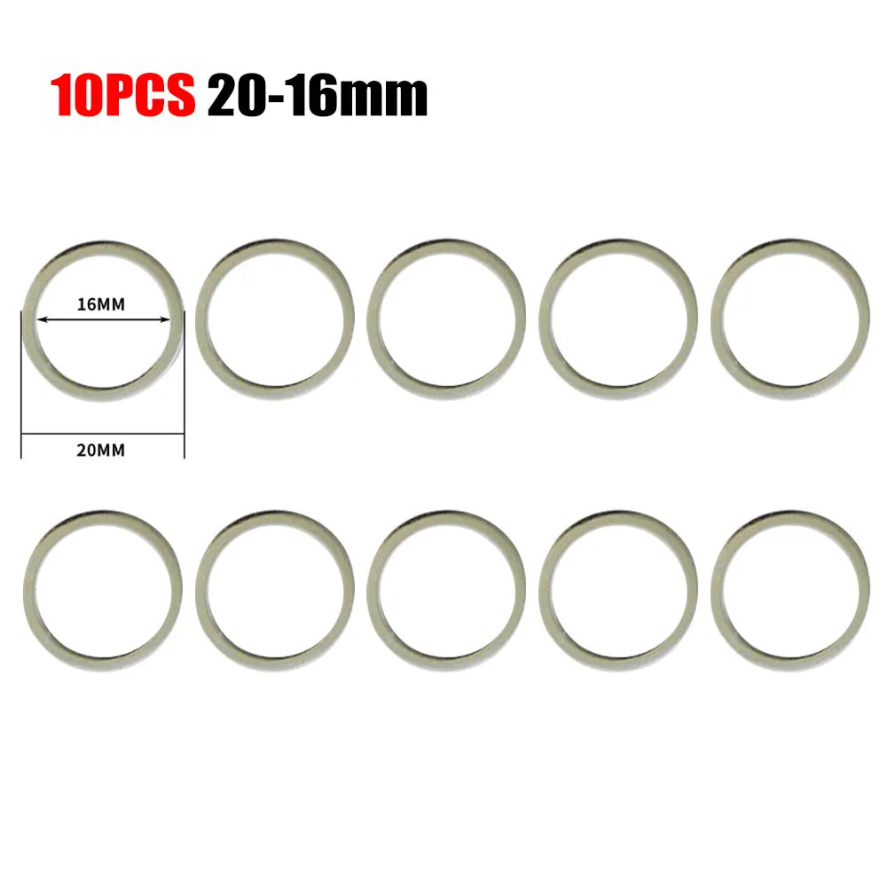 10pc Circular Saw Blade Reducing Rings Set 10–32mm Arbor