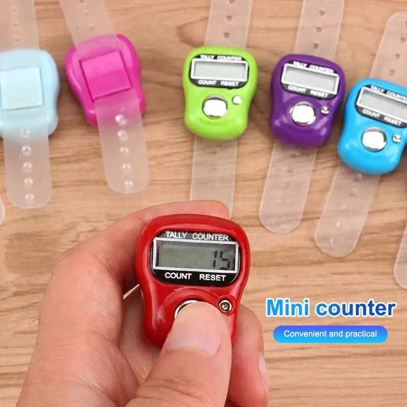 Versatile Mini Finger Counter Compass LED Electronic Handheld Tally Counter Clicker Counter Ring 0-99999 Peaceful Pleasures Health and Wellness
