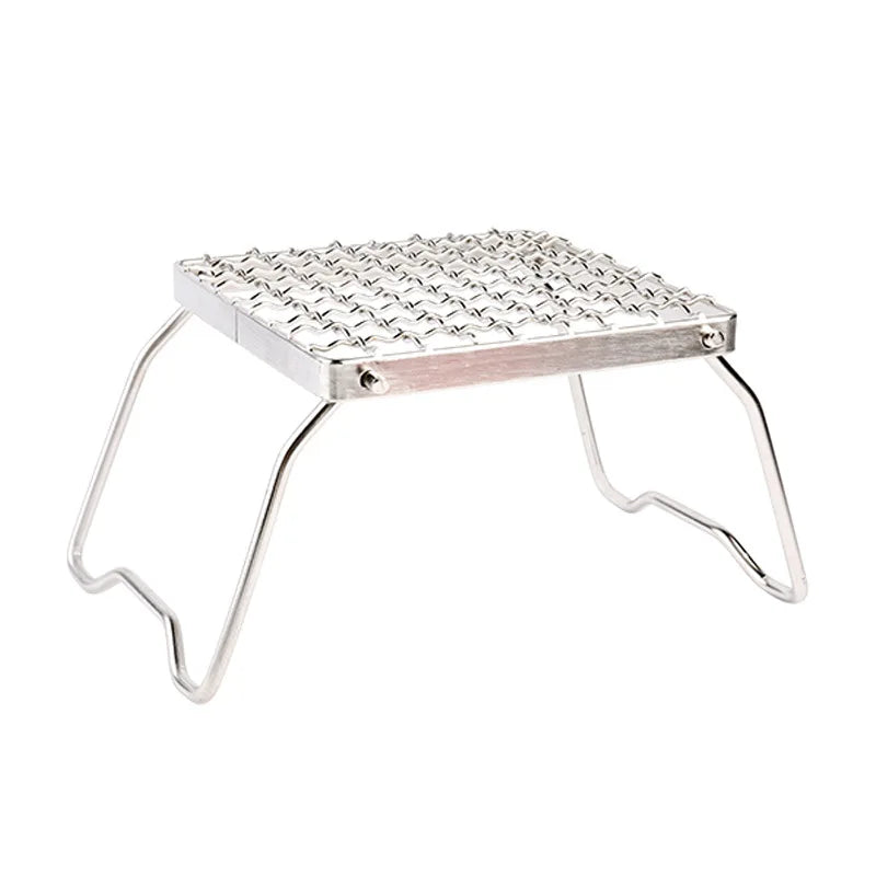 Folding Campfire Grill Grate | Portable Stainless Steel Camp Stand Campfire Grill Grate Peaceful Pleasures Health and Wellness