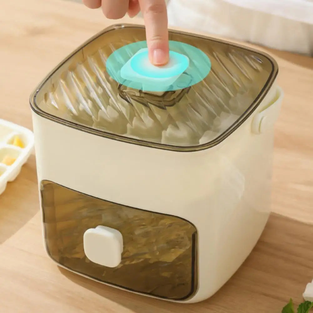 48-Grid Ice Cube Maker | One-Touch Release & Storage Drawer