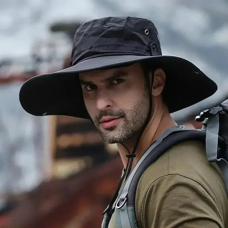 Summer Mountaineering Fishing Hat Men's UV Resistant Fisherman Large