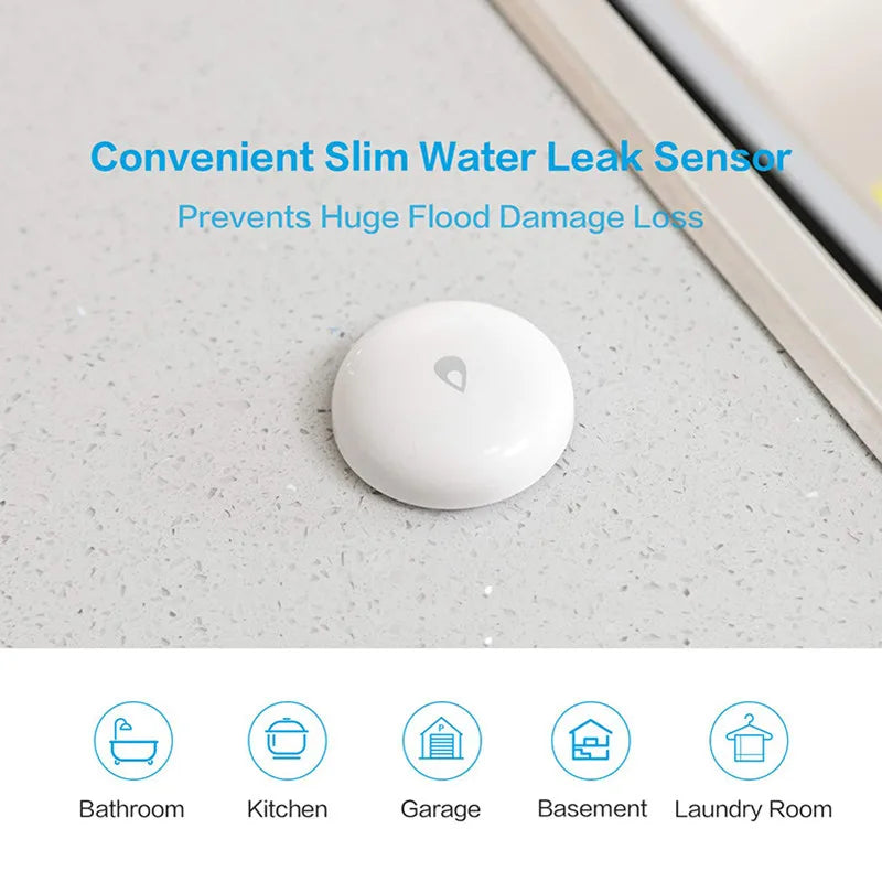 Aqara Water Immersing Sensor Flood Water Leak Detector Waterproof Remote Control Alarm Smart Home Security for Xiaomi Mijia Hom Peaceful Pleasures Health and Wellness