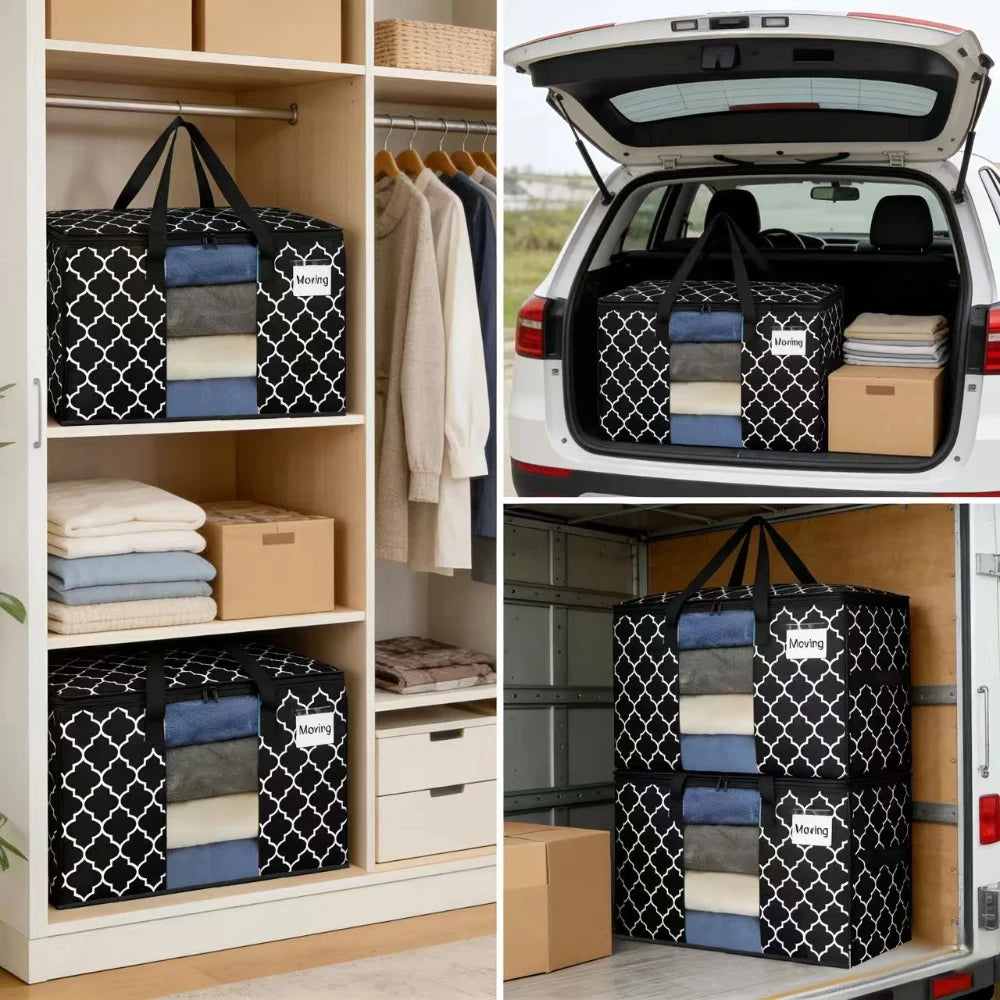 Visible Window Wardrobe Storage Bag, Moisture-proof Cotton Quilt Storage And Finishing Bag, Clothing Moving Bag Peaceful Pleasures Health and Wellness