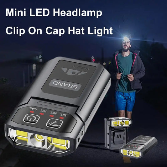 Clip-On Cap Headlamp | Wave Sensor, IPX6, USB Rechargeable LED Clip-On LED Headlamp Peaceful Pleasures Health and Wellness