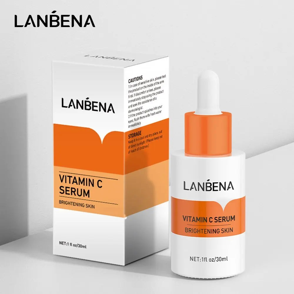 LANBENA Vitamin C Serum For Face Cream Whitening Moisturizing Freckles Remover Fades Spots Skin Care 15ml Peaceful Pleasures Health and Wellness 30ml