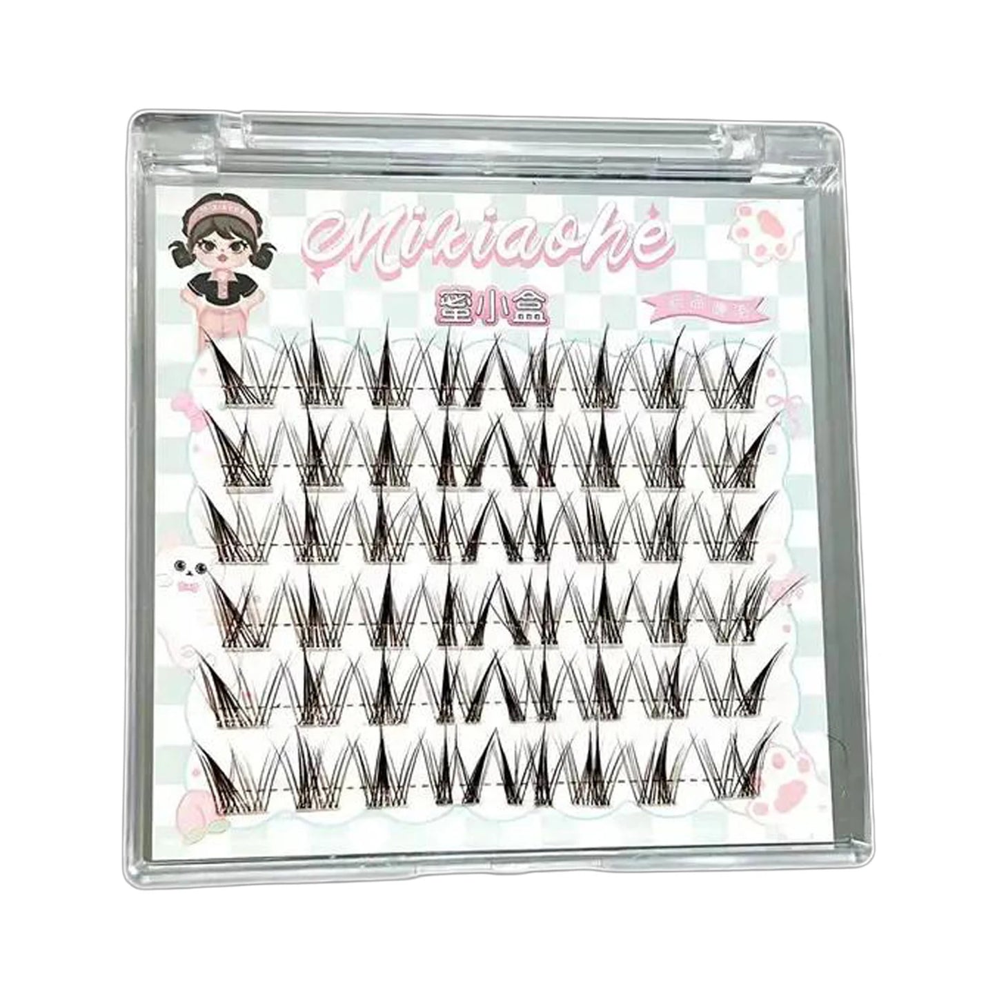 Glue-Free Cluster False Lashes – Soft Natural Manga Style 10–12mm
