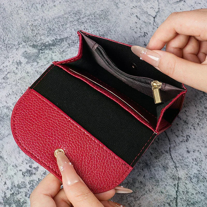 Women's Slim PU Leather Wallet – Multi-Card & Coin Purse