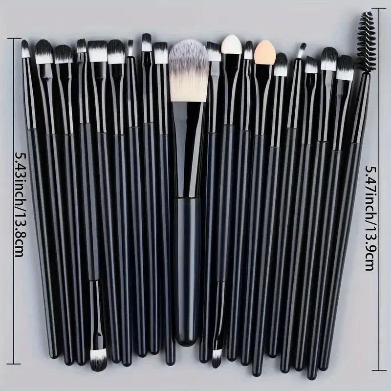 RUNTOIN 20Pcs Eye Makeup Brush Set – Ultra Soft Eyeshadow