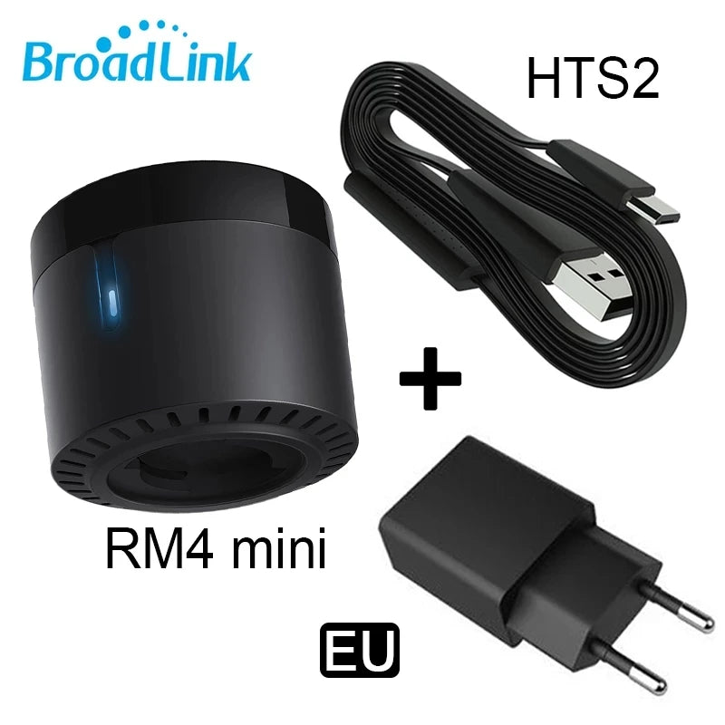BroadLink RM4 Pro RM4 Add HTS2 IR RF Wifi Smart Home Universal Remote Control For TV AC Fan Blinds Work with Alexa Google Home Peaceful Pleasures Health and Wellness EU RM4 mini Add HTS2